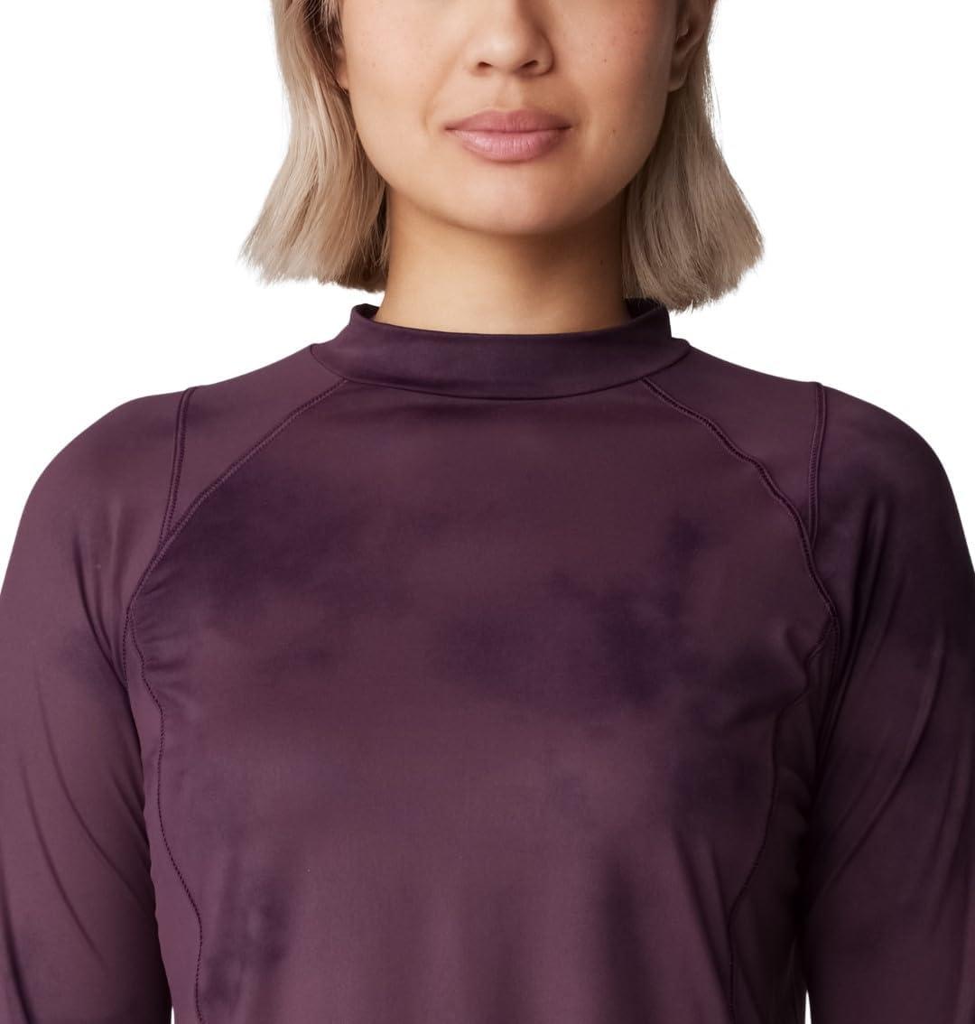 imageMountain Hardwear womens Crater Lake Long Sleeve CropBlackberry Clouds Print