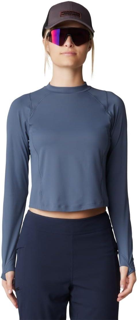 imageMountain Hardwear womens Crater Lake Long Sleeve CropBlue Slate