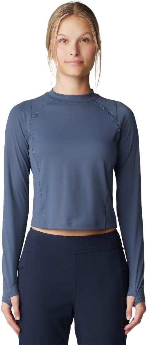 imageMountain Hardwear womens Crater Lake Long Sleeve CropBlue Slate