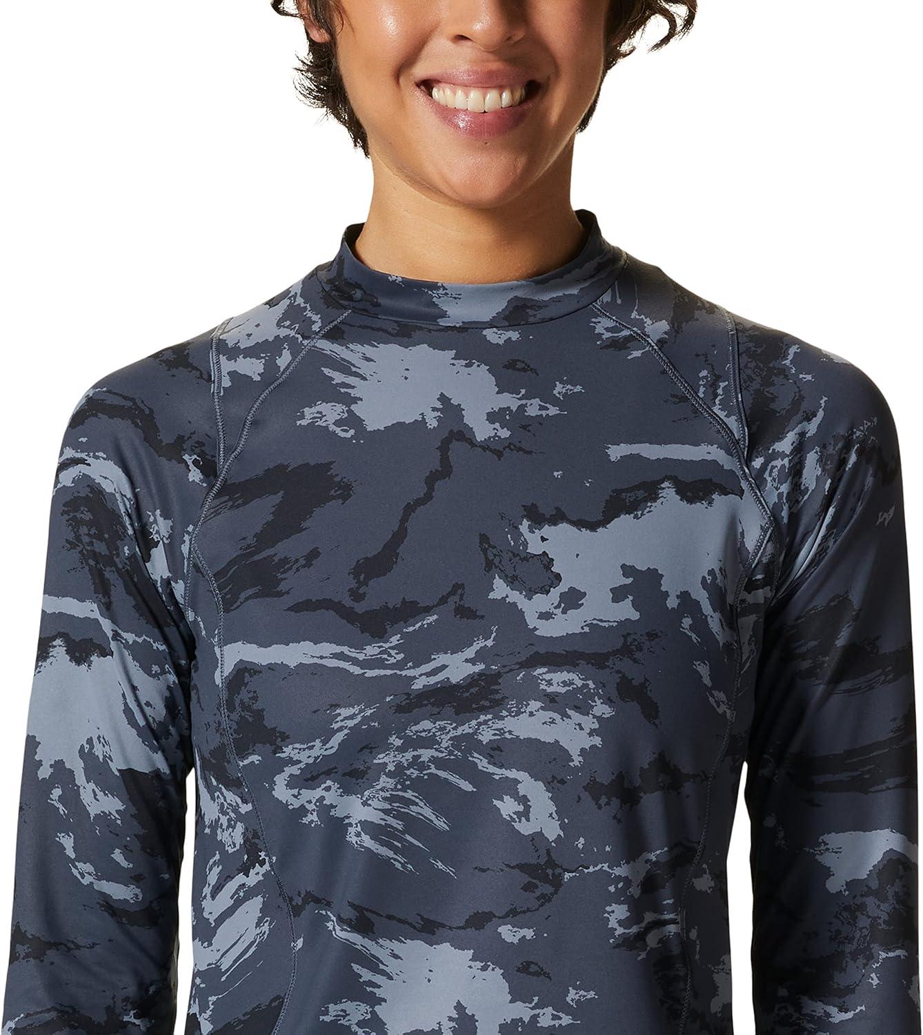 imageMountain Hardwear womens Crater Lake Long Sleeve CropBlue Slate Crag Camo