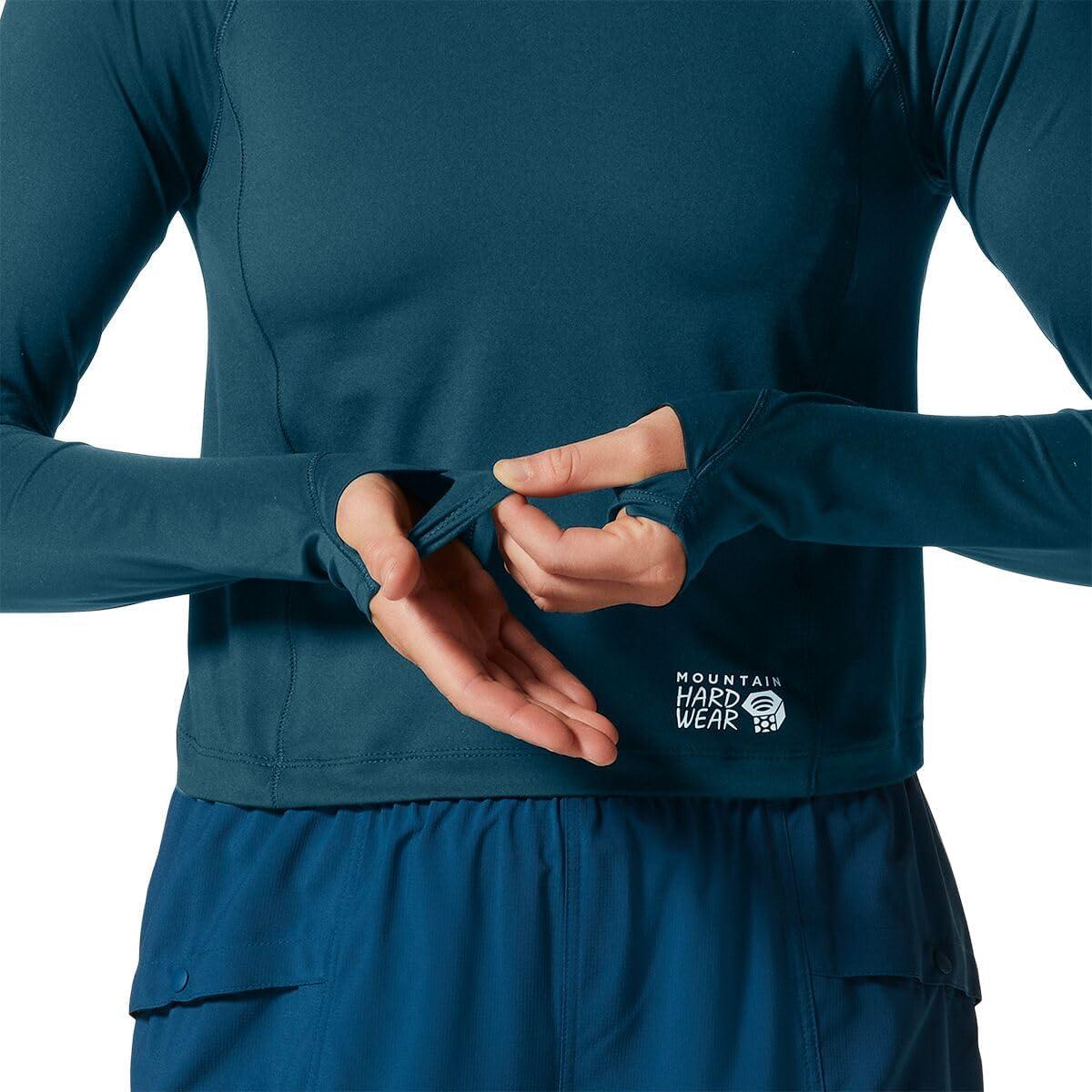 imageMountain Hardwear womens Crater Lake Long Sleeve CropDark Marsh