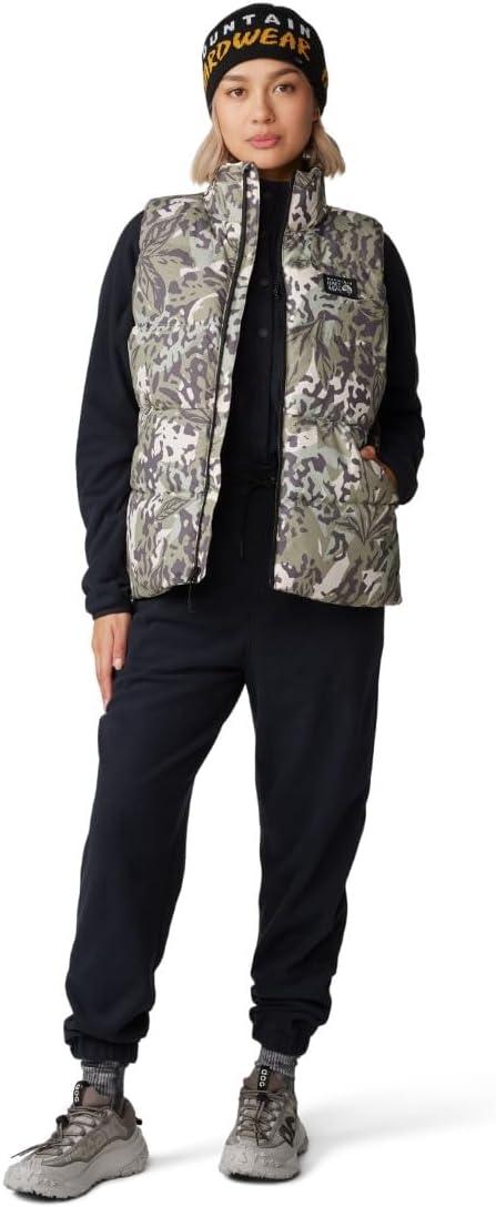 imageMountain Hardwear womens Nevadan Down VestMantis Green Forests Floor Print New 2024