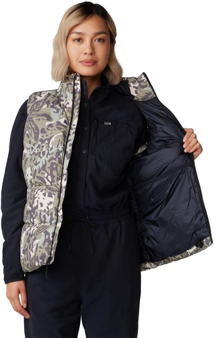 imageMountain Hardwear womens Nevadan Down VestMantis Green Forests Floor Print New 2024