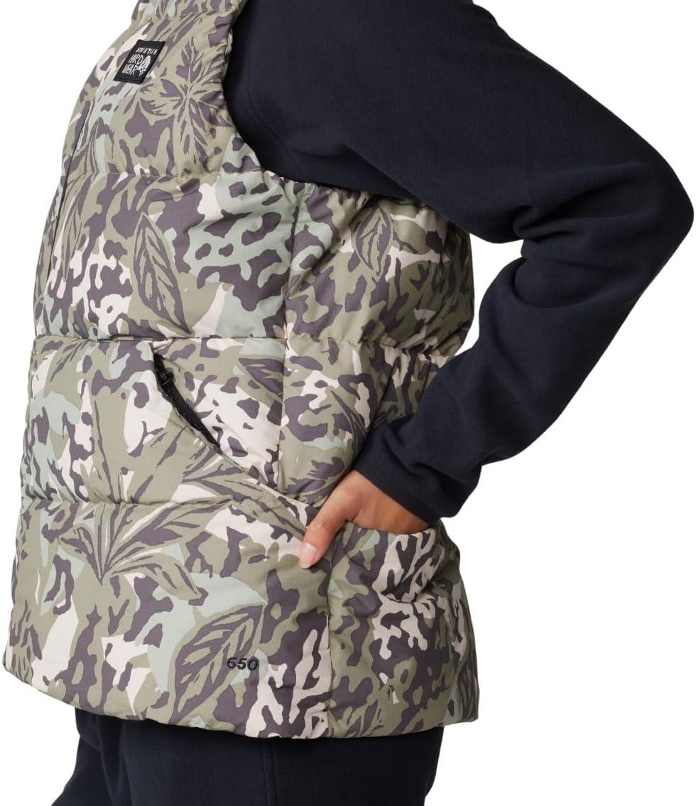 imageMountain Hardwear womens Nevadan Down VestMantis Green Forests Floor Print New 2024