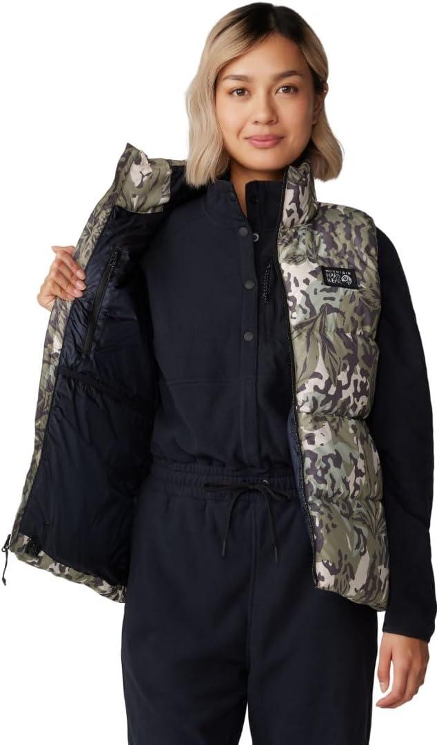 imageMountain Hardwear womens Nevadan Down VestMantis Green Forests Floor Print New 2024