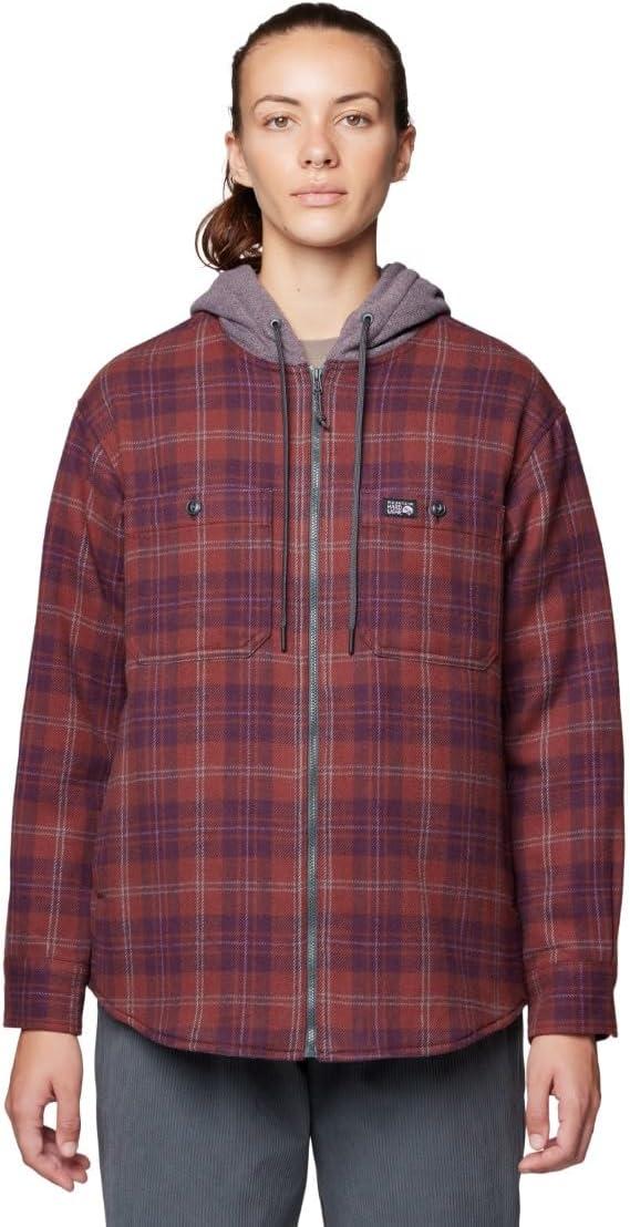 imageMountain Hardwear womens Plusher Microchill Lined ShacketBlackberry Tartan Plaid