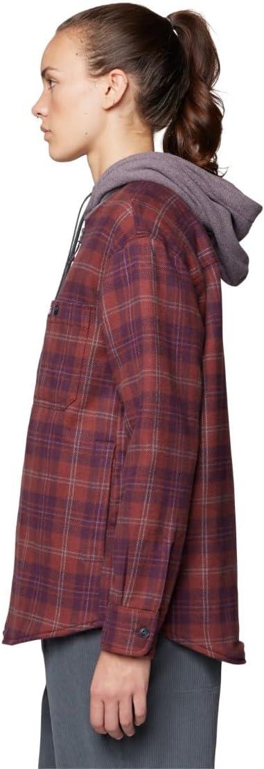 imageMountain Hardwear womens Plusher Microchill Lined ShacketBlackberry Tartan Plaid