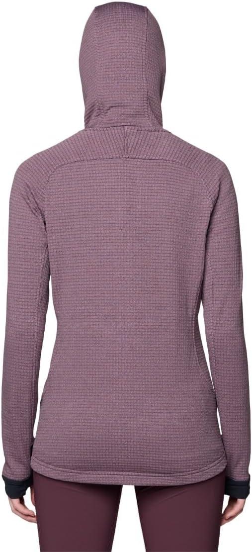 imageMountain Hardwear womens Polartec Power Grid Full Zip HoodyBlackberry Heather Black