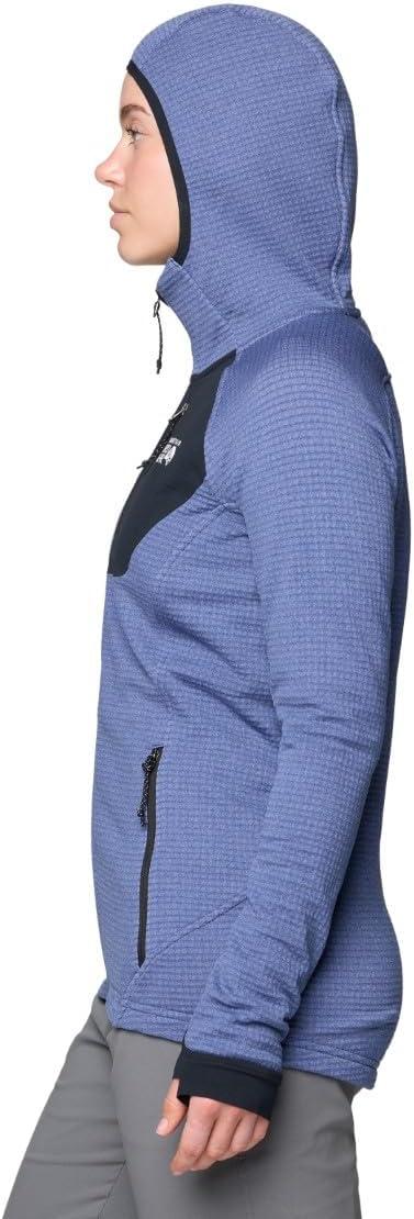 imageMountain Hardwear womens Polartec Power Grid Full Zip HoodyLapis Dusk Heather Black