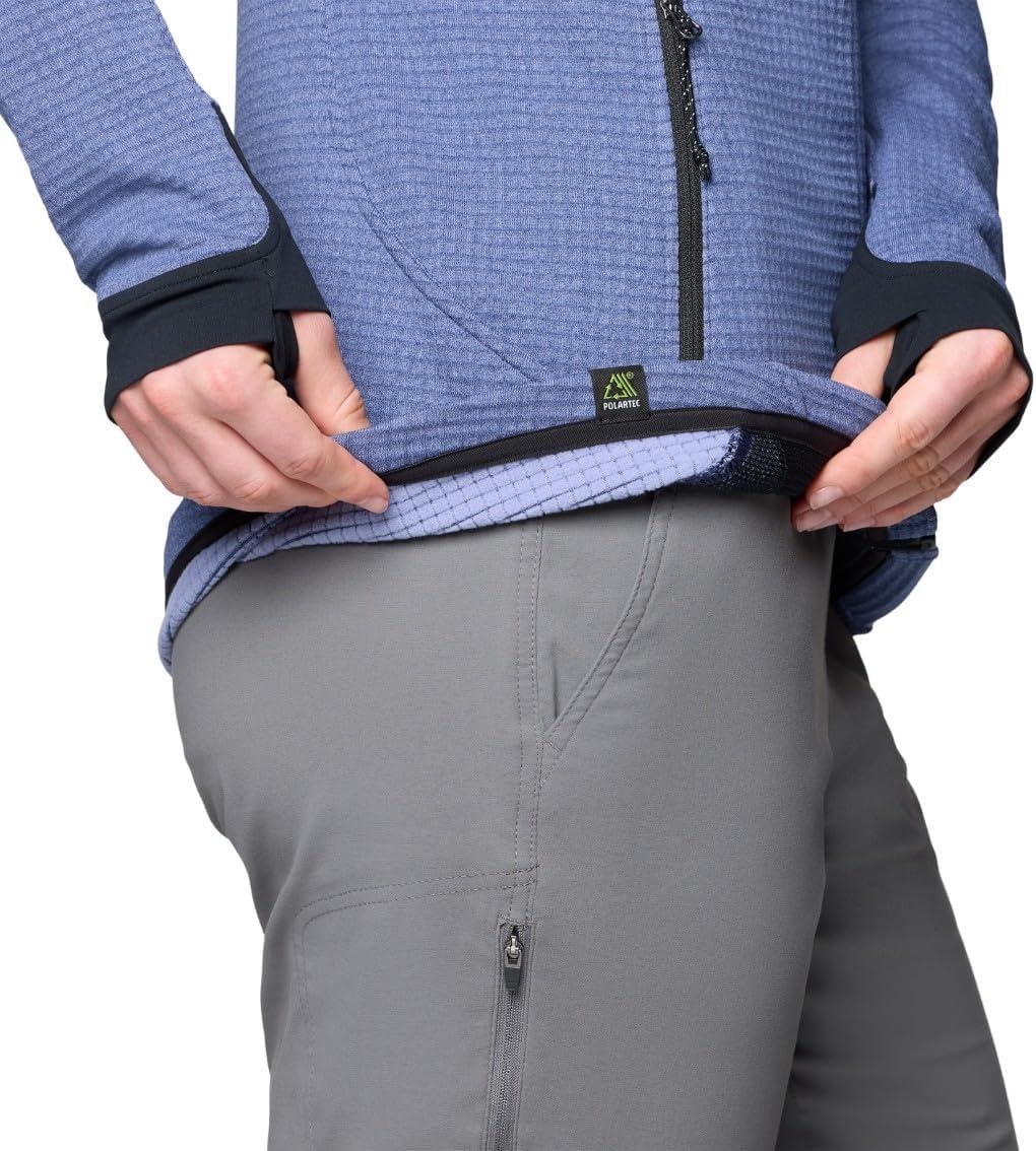 imageMountain Hardwear womens Polartec Power Grid Full Zip HoodyLapis Dusk Heather Black