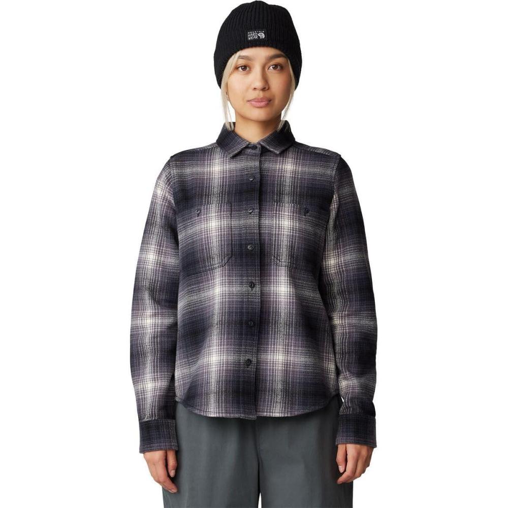 imageMountain Hardwear Womens Plusher Long Sleeve ShirtShirtBlack Ombre Buffalo Check