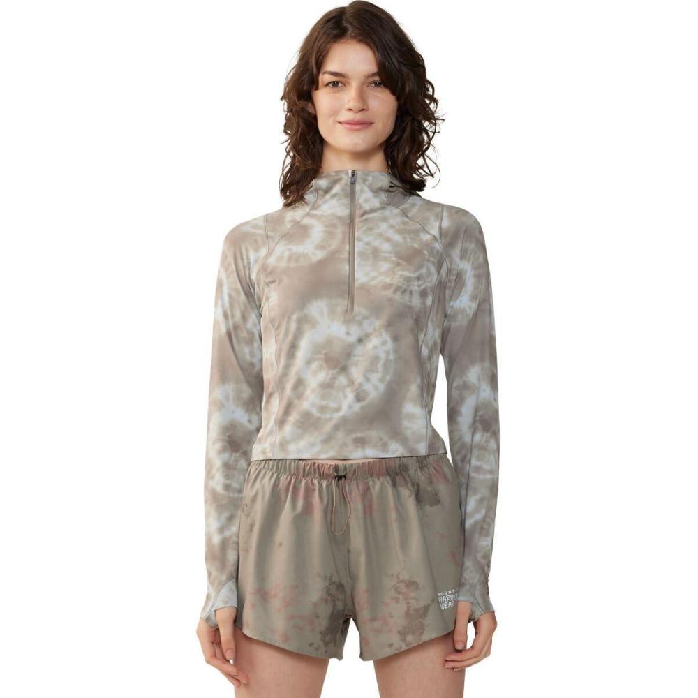 imageMountain Hardwear womens Crater Lake Crop ZipShirtDunes Spore Dye Print