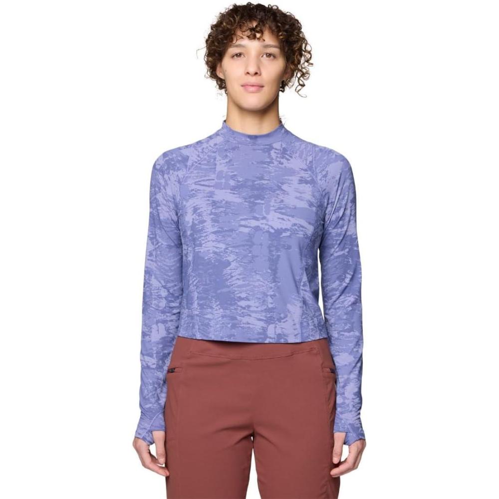 imageMountain Hardwear womens Crater Lake Long Sleeve CropAvid Inked Dye Print