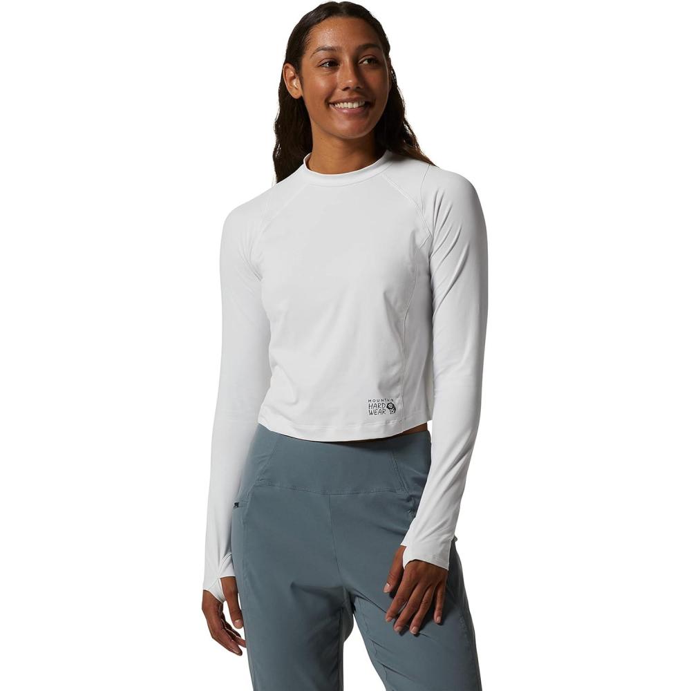 imageMountain Hardwear womens Crater Lake Long Sleeve CropFogbank