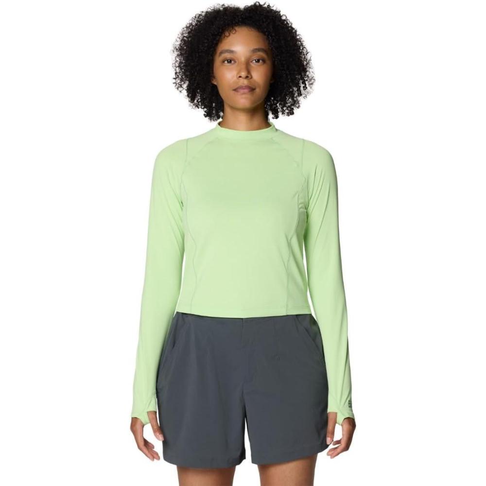 imageMountain Hardwear womens Crater Lake Long Sleeve CropFrozen in Lime