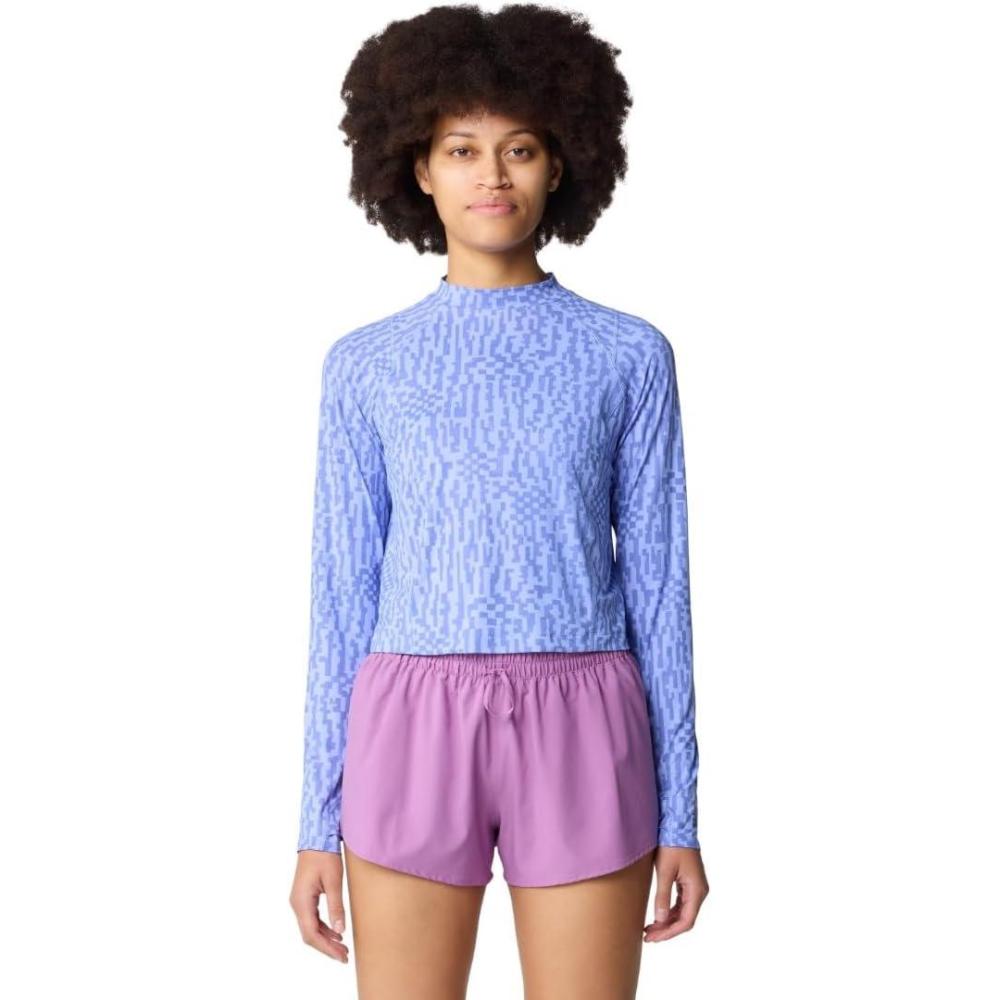imageMountain Hardwear womens Crater Lake Long Sleeve CropLight Illusion Digidaze Print