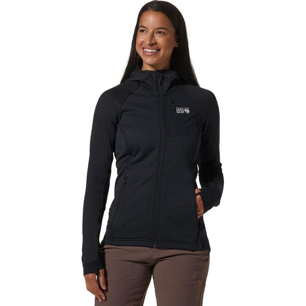 imageMountain Hardwear womens Polartec Power Grid Full Zip HoodyBlack