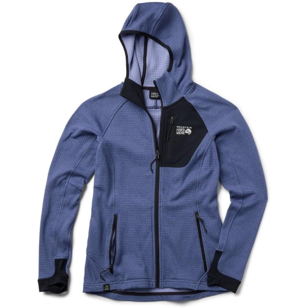 imageMountain Hardwear womens Polartec Power Grid Full Zip HoodyLapis Dusk Heather Black