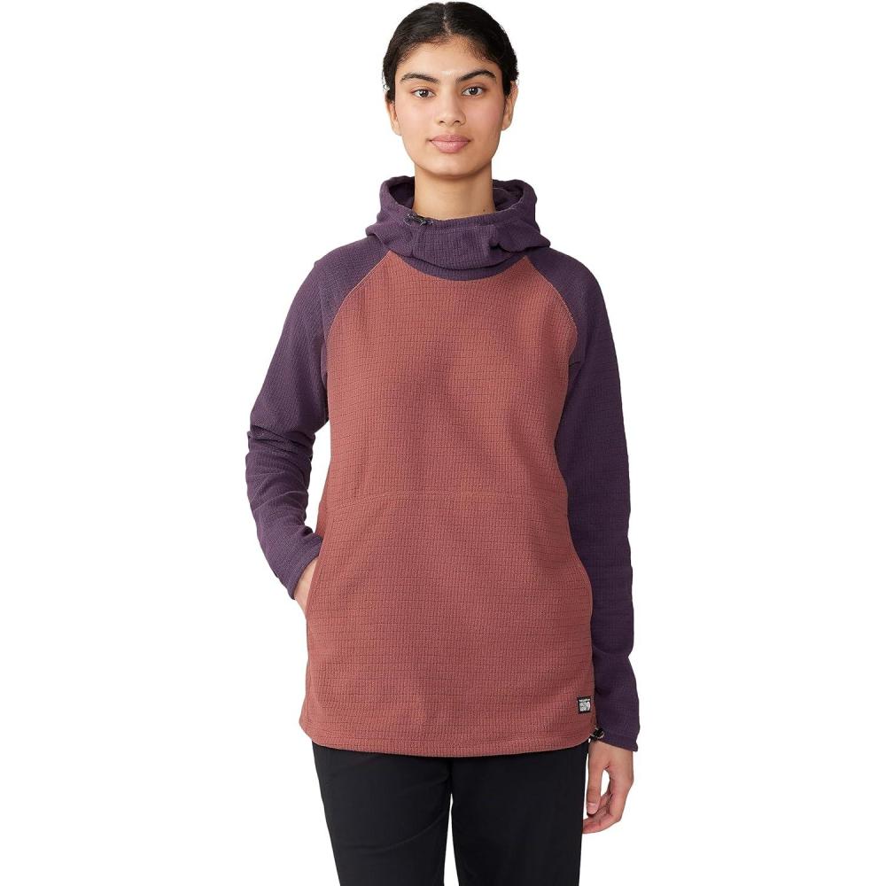 imageMountain Hardwear womens Summit Grid Tunic HoodyClay EarthBlurple