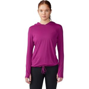 Mountain Hardwear Women’s Crater Lake Long Sleeve Hoody for Hiking, Camping, Backpacking, and Casual Wear(Berry Glow)