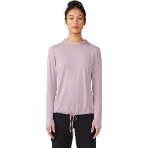 Mountain Hardwear Women’s Crater Lake Long Sleeve Hoody for Hiking, Camping, Backpacking, and Casual Wear(Daze)