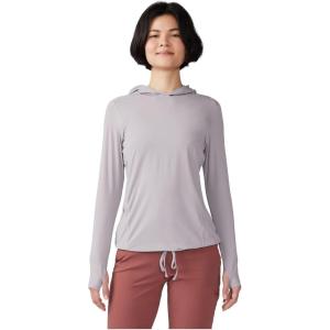 Mountain Hardwear Women’s Crater Lake Long Sleeve Hoody for Hiking, Camping, Backpacking, and Casual Wear(Light Dunes)