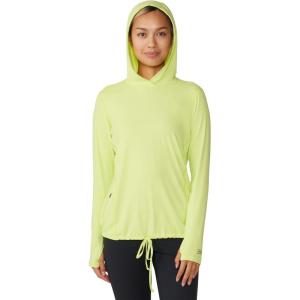 Mountain Hardwear Women’s Crater Lake Long Sleeve Hoody for Hiking, Camping, Backpacking, and Casual Wear(Light Sun)