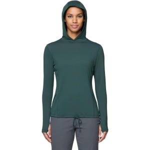 Mountain Hardwear Women’s Crater Lake Long Sleeve Hoody for Hiking, Camping, Backpacking, and Casual Wear(Verve)