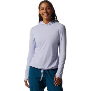 Mountain Hardwear Women’s Crater Lake Long Sleeve Hoody for Hiking, Camping, Backpacking, and Casual Wear(Vinca)