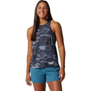 Mountain Hardwear Womens Crater Lake Tank(Blue Slate Crag Camo Print)