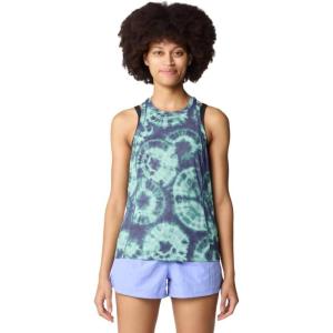 Mountain Hardwear Womens Crater Lake Tank(Lapis Dusk Spore Dye Print)