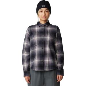 Mountain Hardwear Womens Plusher Long Sleeve ShirtShirt(Black Ombre Buffalo Check)