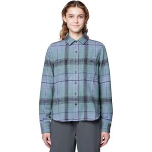 Mountain Hardwear Womens Plusher Long Sleeve ShirtShirt(Blue Sage Wyoming Plaid)