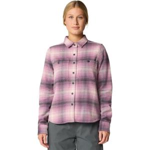 Mountain Hardwear Womens Plusher Long Sleeve ShirtShirt(Dark Daze Buffalo Ombre Check)