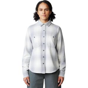 Mountain Hardwear Womens Plusher Long Sleeve ShirtShirt(Glacial Ombre Buffalo Check)