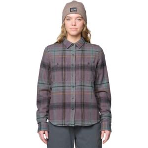 Mountain Hardwear Womens Plusher Long Sleeve ShirtShirt(Purple Dusk Wyoming Plaid)