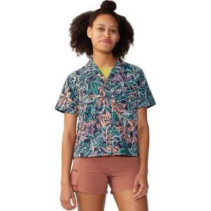 Mountain Hardwear Womens Trail Sender Short Sleeve(Dark Zinc Floral Print)