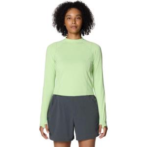 Mountain Hardwear womens Crater Lake Long Sleeve Crop(Frozen in Lime)