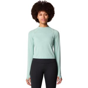 Mountain Hardwear womens Crater Lake Long Sleeve Crop(Mineral Spring)