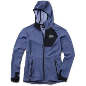 Mountain Hardwear womens Polartec Power Grid Full Zip Hoody(Lapis Dusk Heather  Black)