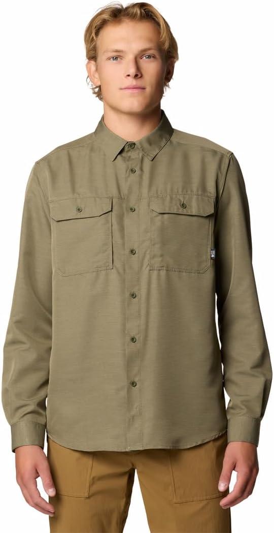 imageMountain Hardwear Mens Canyon Long Sleeve ShirtStone Green
