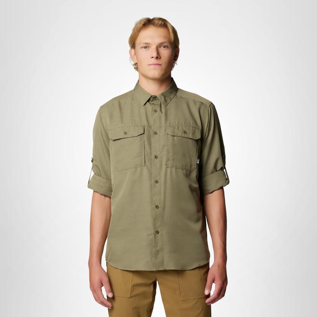 imageMountain Hardwear Mens Canyon Long Sleeve ShirtStone Green