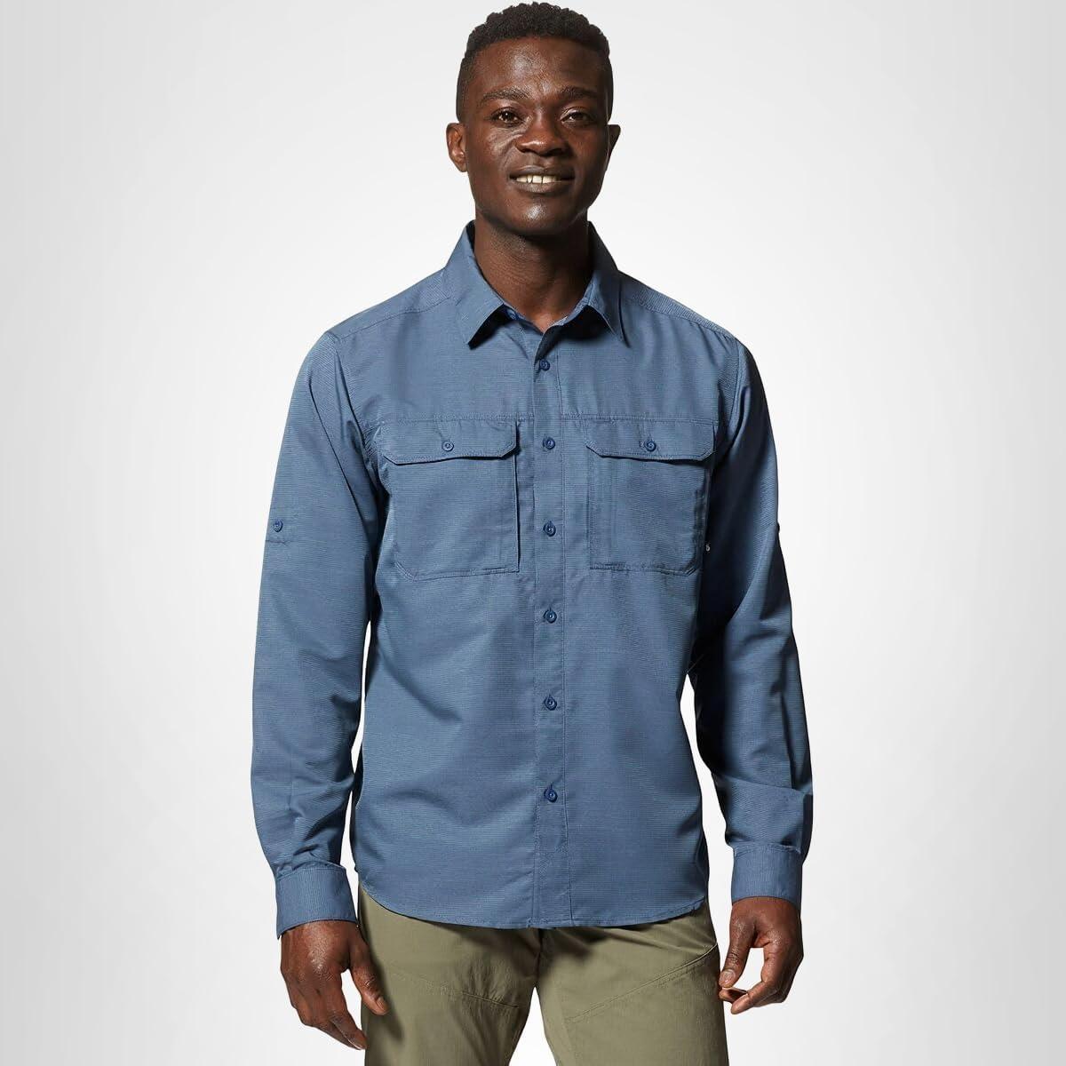 imageMountain Hardwear Mens Canyon Long Sleeve ShirtZinc