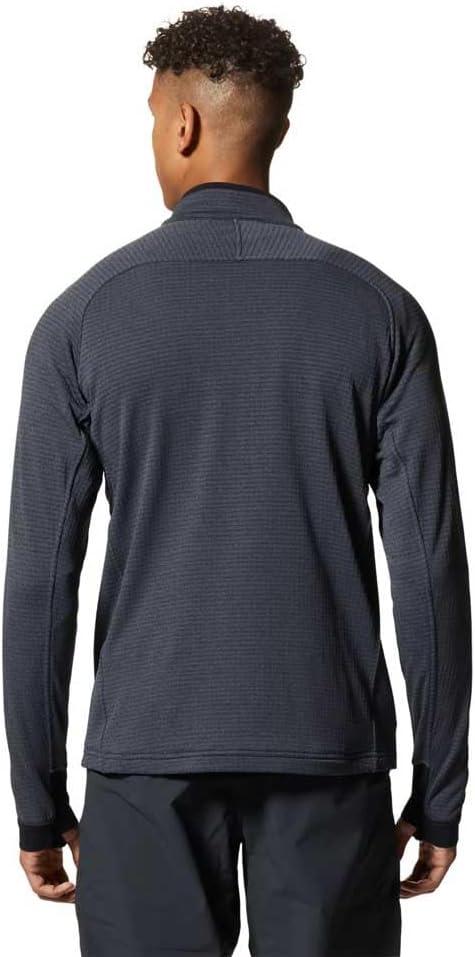 imageMountain Hardwear Mens Polartec Power Grid Half Zip Jacket Stylish and Warm Jacket for All Outdoor AdventuresBlue Slate Heather