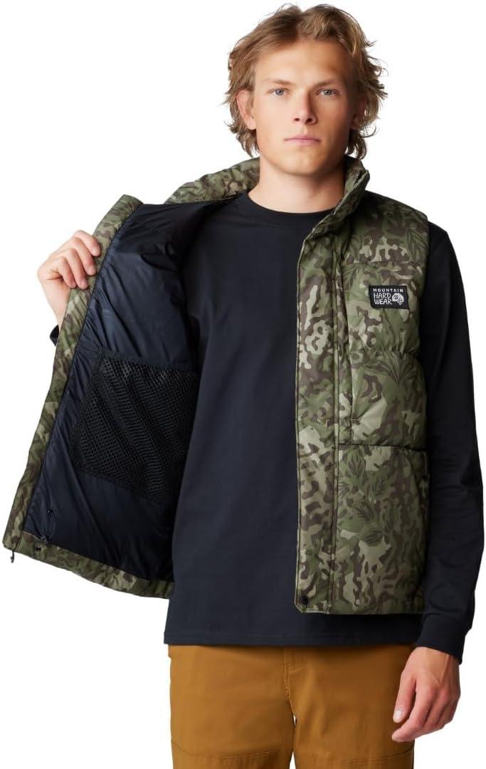 imageMountain Hardwear mens Nevadan Down VestStone Green Forests Floor Print New 2024