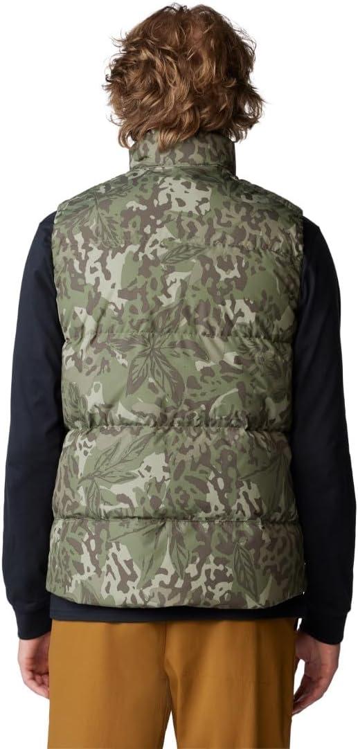 imageMountain Hardwear mens Nevadan Down VestStone Green Forests Floor Print New 2024