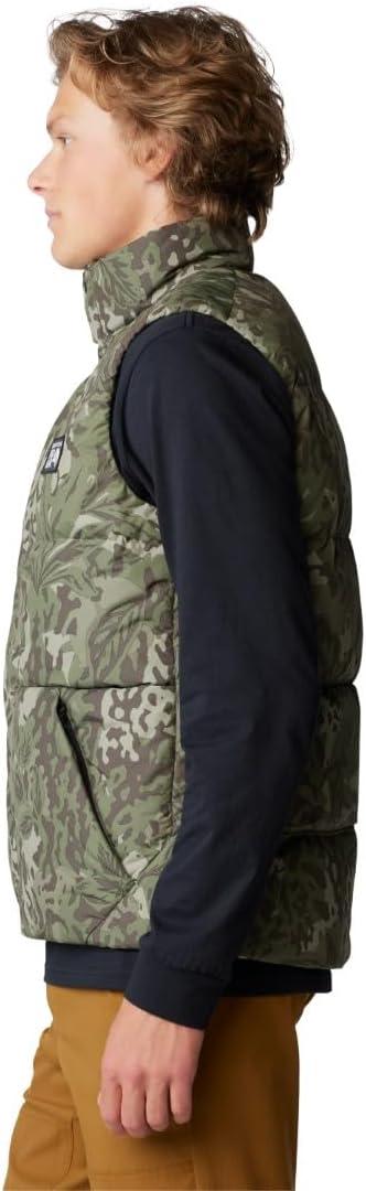 imageMountain Hardwear mens Nevadan Down VestStone Green Forests Floor Print New 2024