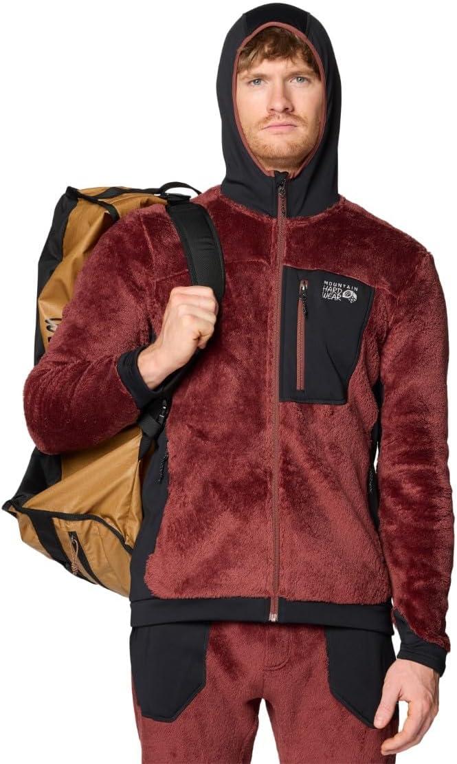 imageMountain Hardwear mens Polartec High Loft HoodyBourbon Brown Black