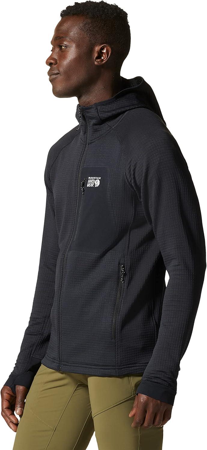 imageMountain Hardwear mens Polartec Power Grid Full Zip HoodyBlack