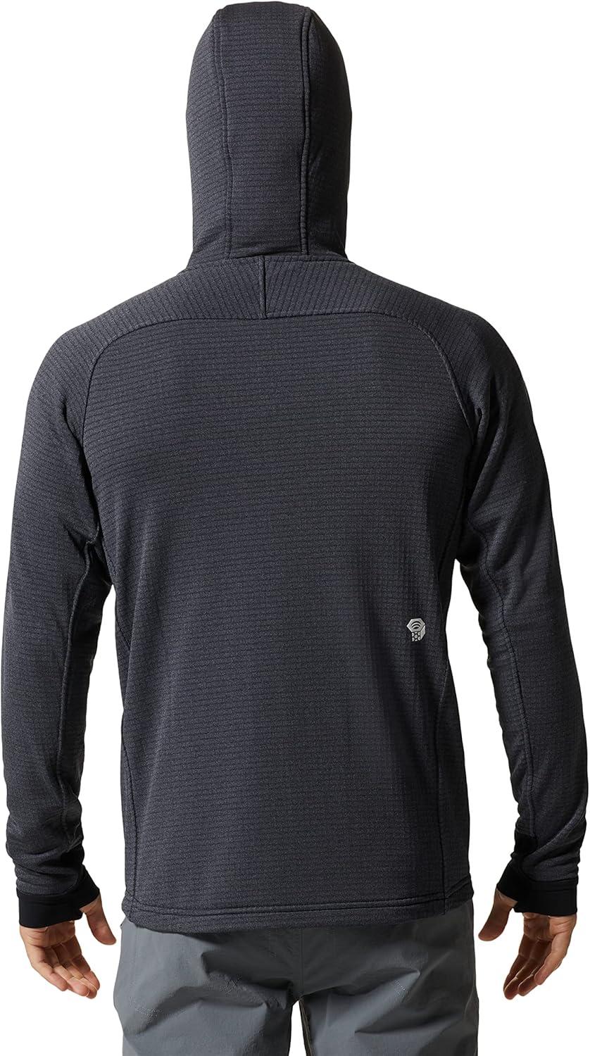 imageMountain Hardwear mens Polartec Power Grid Full Zip HoodyBlue Slate Heather